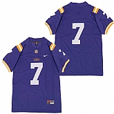 LSU Tigers #7 Purple Nike College Football Jersey,baseball caps,new era cap wholesale,wholesale hats